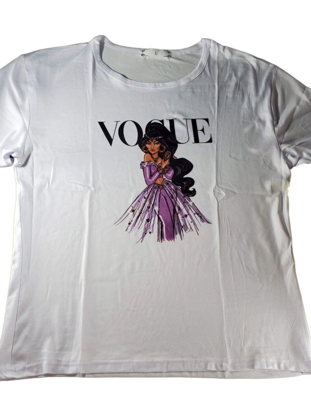 Jasmine Princess Knit Blouse Aladdin Short Sleeve T Shirt Graphic Tee Top